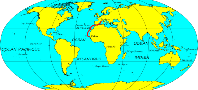 CarteMondeAnnotéeDakar